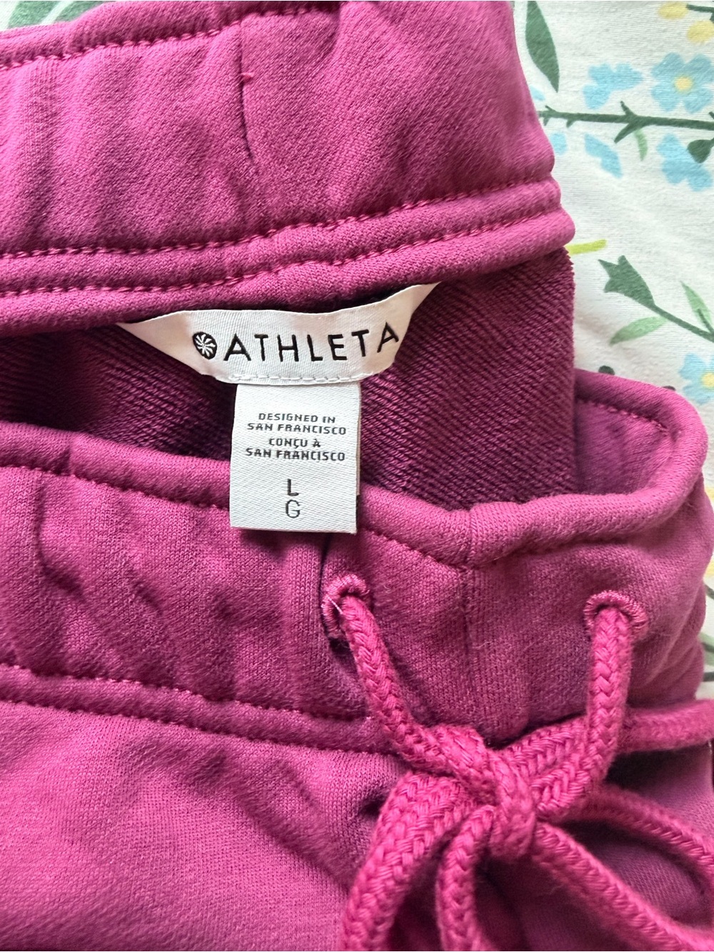 Athleta Heavyweight Terry Sportie Short, Wildberry Wash, large - Picture 5 of 5